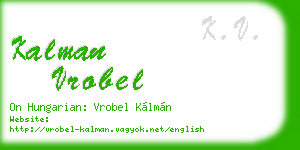 kalman vrobel business card